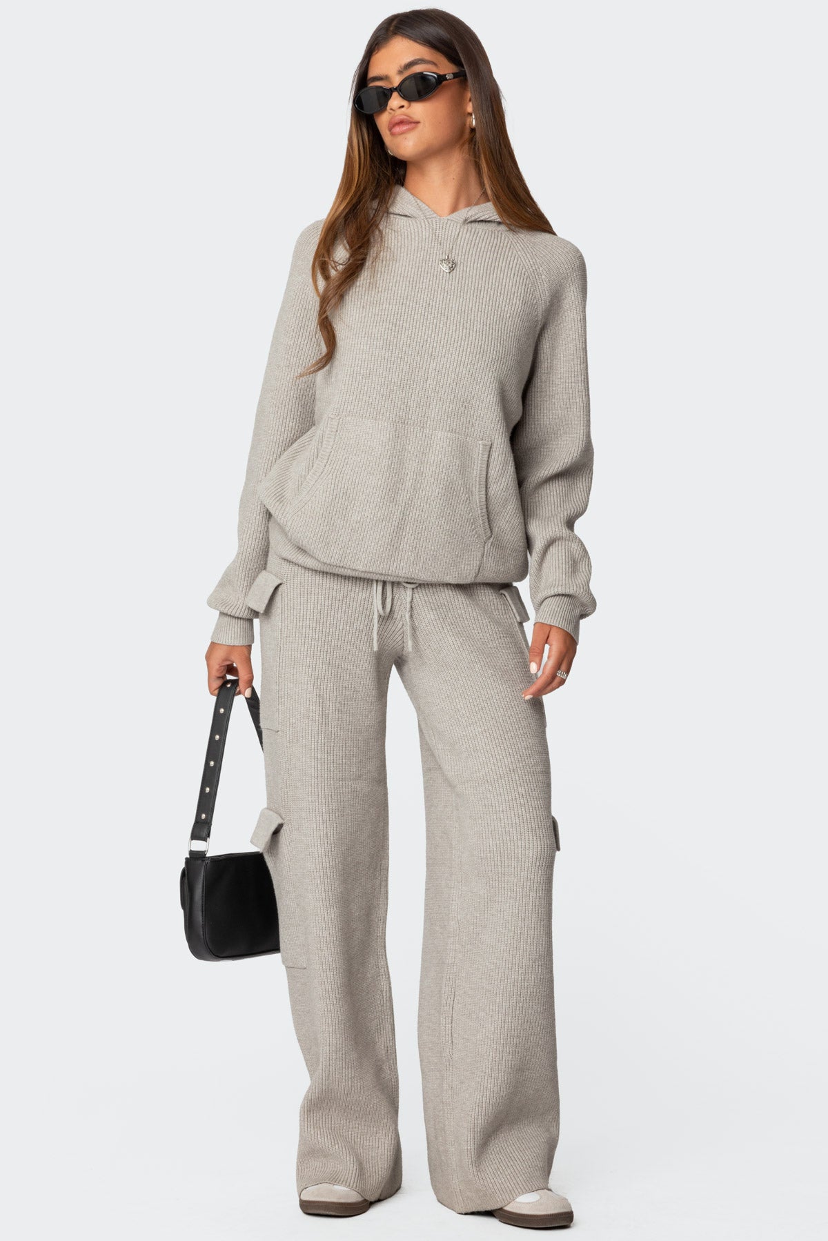Wynter Knit Cargo Pants - GRAY MELANGE