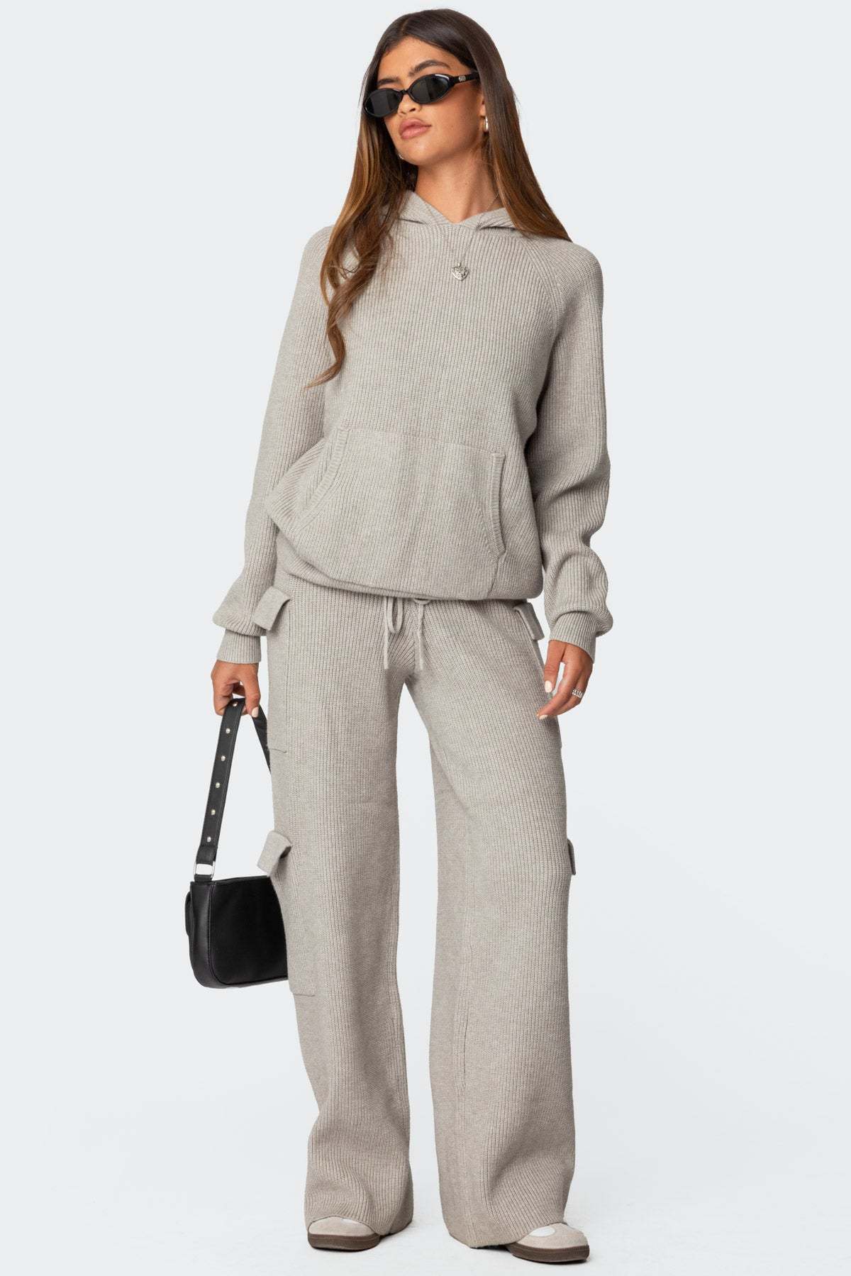 Wynter Knit Cargo Pants - GRAY MELANGE