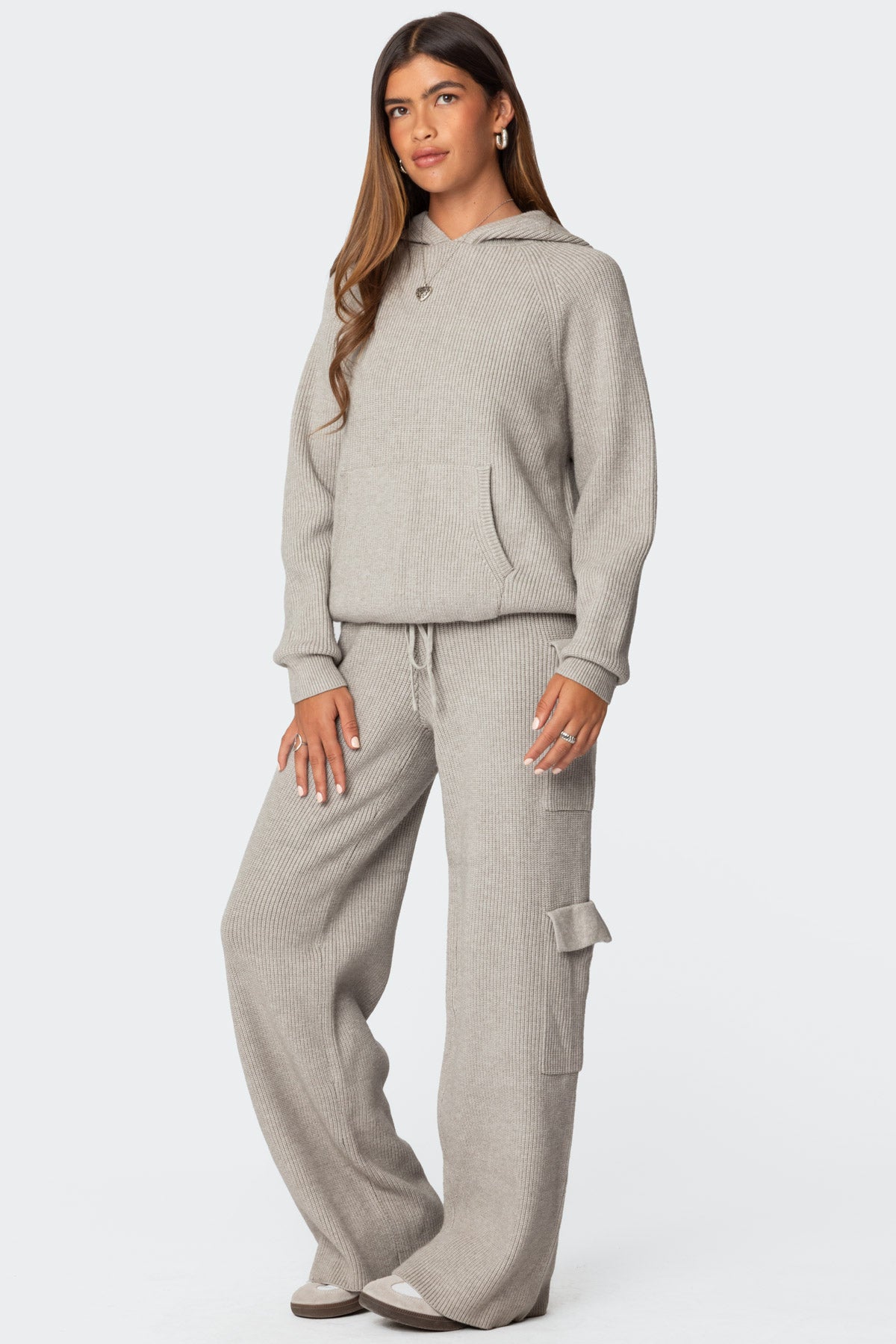 Wynter Knit Cargo Pants - GRAY MELANGE