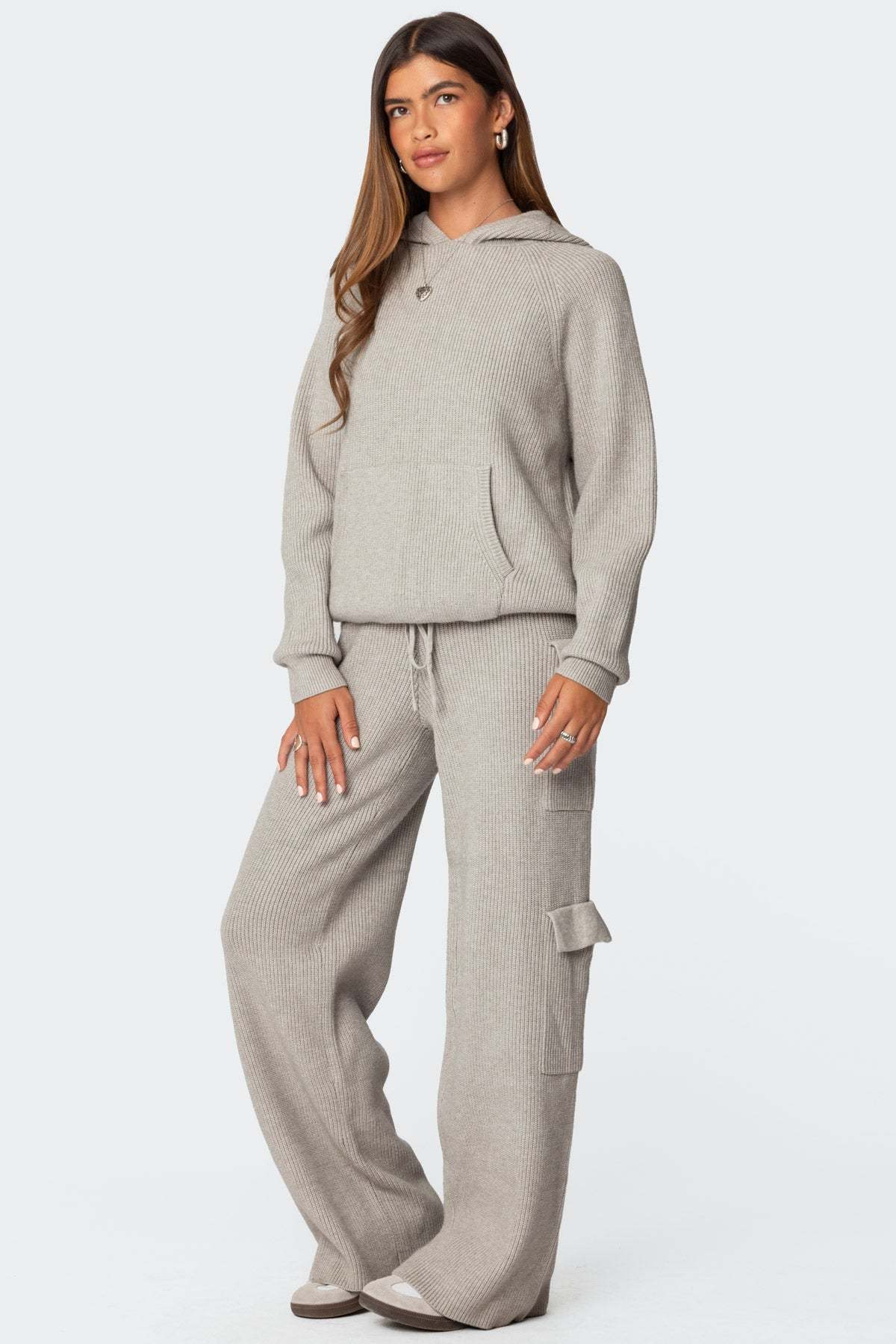 Wynter Knit Cargo Pants - GRAY MELANGE