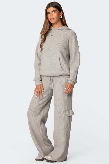 Wynter Knit Cargo Pants - GRAY MELANGE