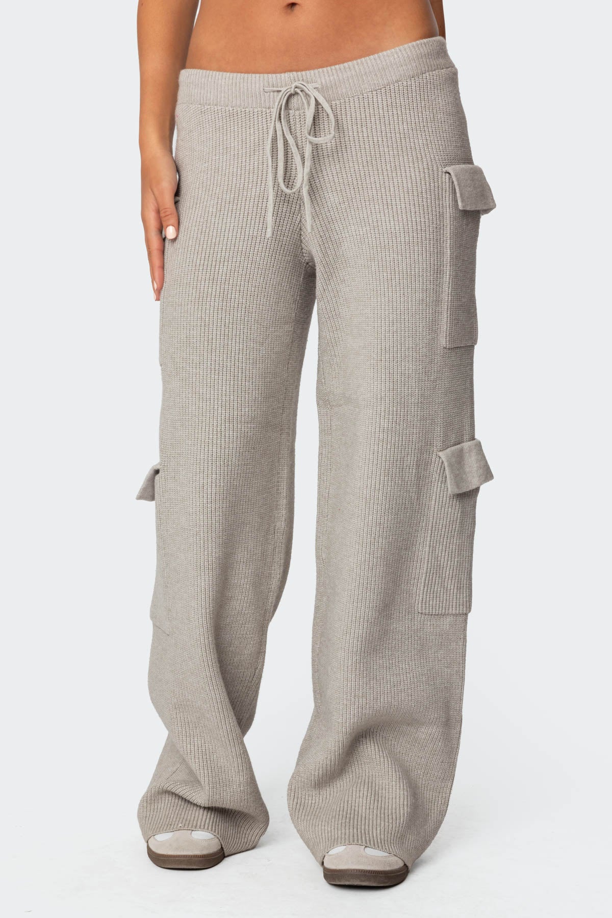 Wynter Knit Cargo Pants - GRAY MELANGE