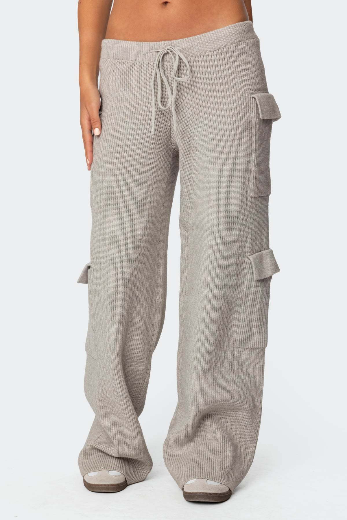 Wynter Knit Cargo Pants - GRAY MELANGE