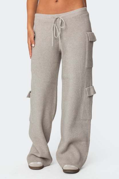 Wynter Knit Cargo Pants - GRAY MELANGE