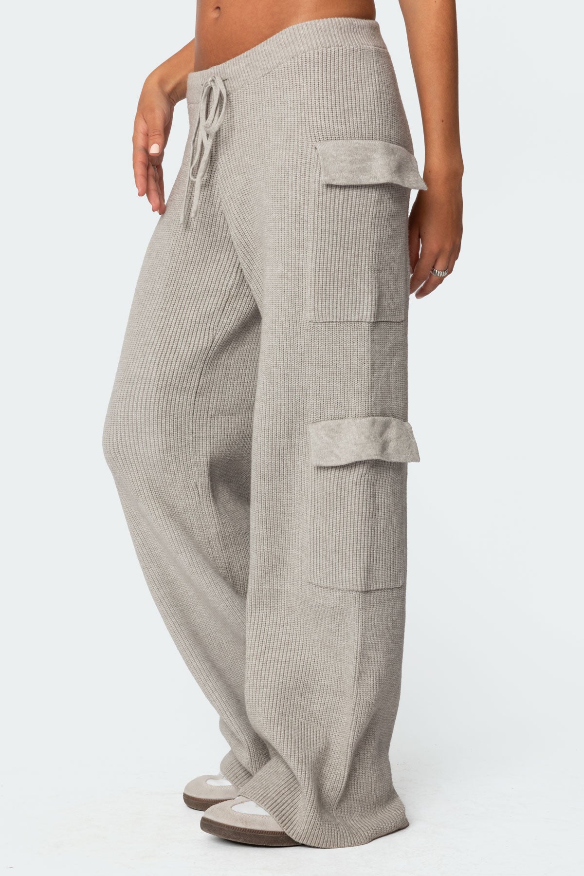 Wynter Knit Cargo Pants - GRAY MELANGE