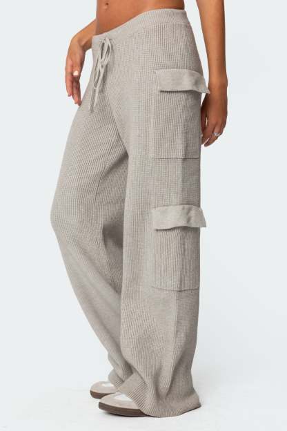 Wynter Knit Cargo Pants - GRAY MELANGE