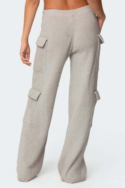 Wynter Knit Cargo Pants - GRAY MELANGE
