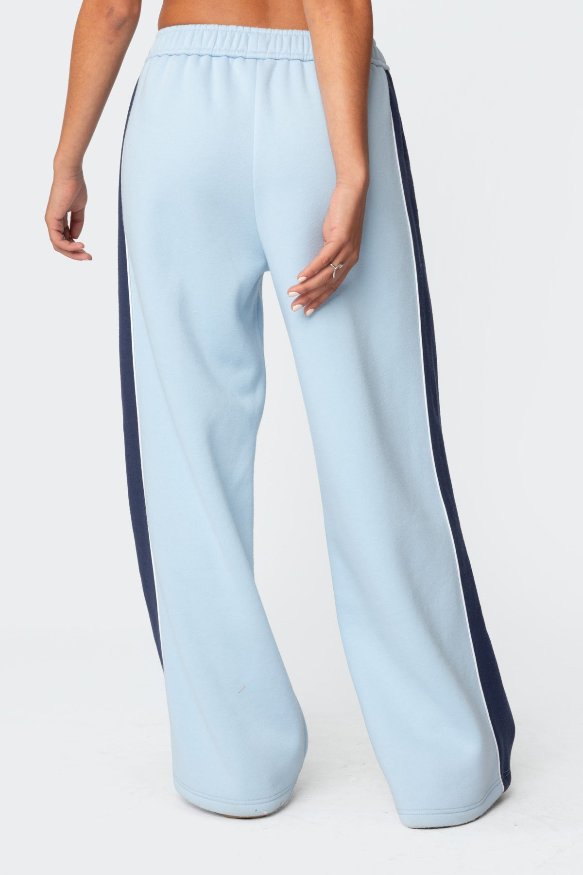 Contrast Panel Sweatpants - LIGHT BLUE