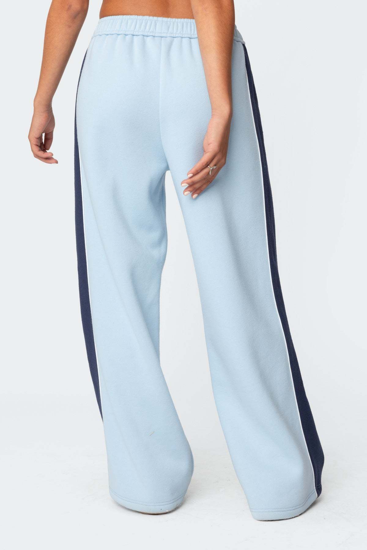 Contrast Panel Sweatpants - LIGHT BLUE