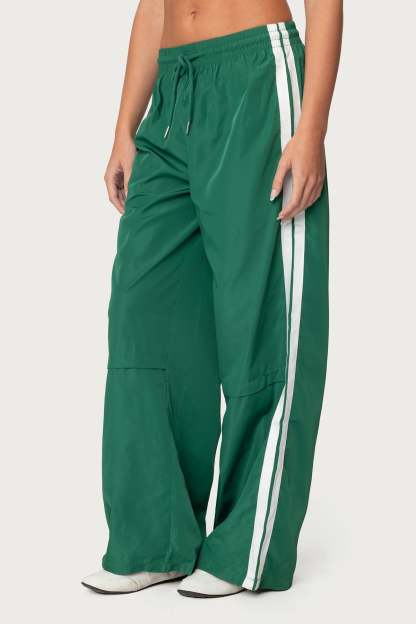 Fauna Nylon Track Pants - GREEN