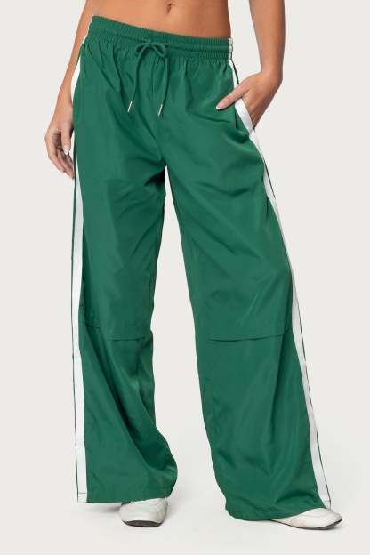 Fauna Nylon Track Pants - GREEN