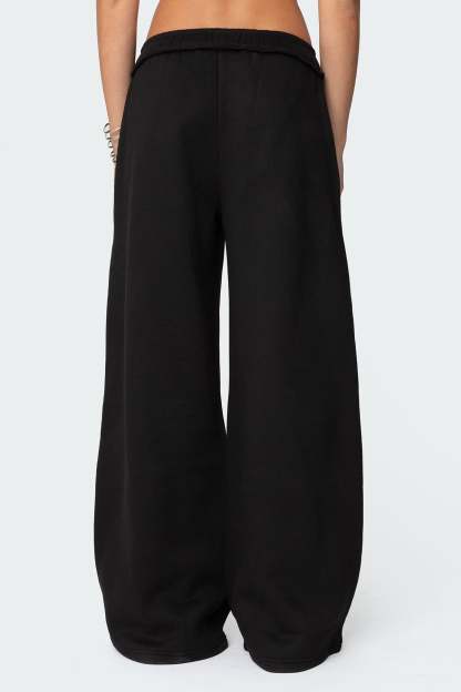 Kori Oversized Sweatpants - BLACK