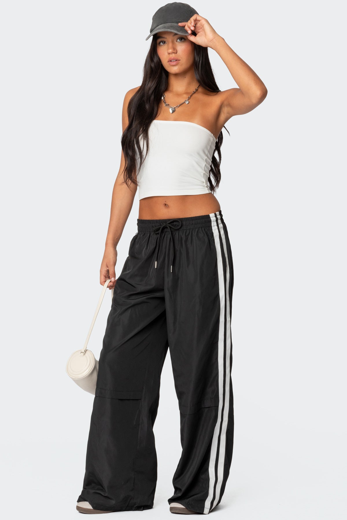 Fauna Nylon Track Pants - BLACK
