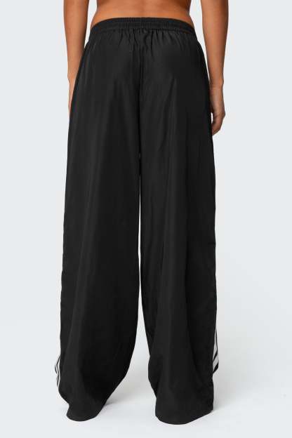 Fauna Nylon Track Pants - BLACK