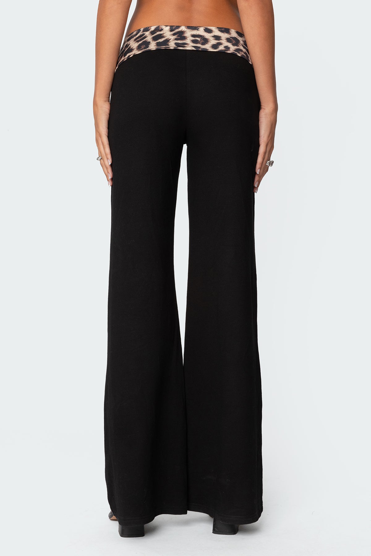 Leopard Foldover Pants - LEOPARD