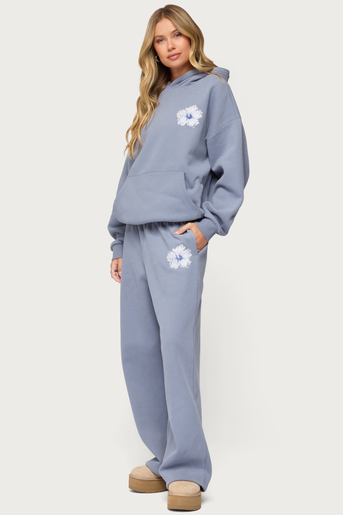 Tropical Bloom Sweatpants - BLUE