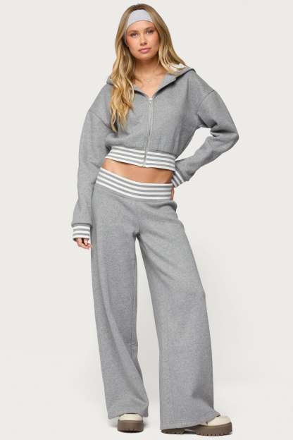 Eloura Stripey Sweatpants - GRAY-MELANGE