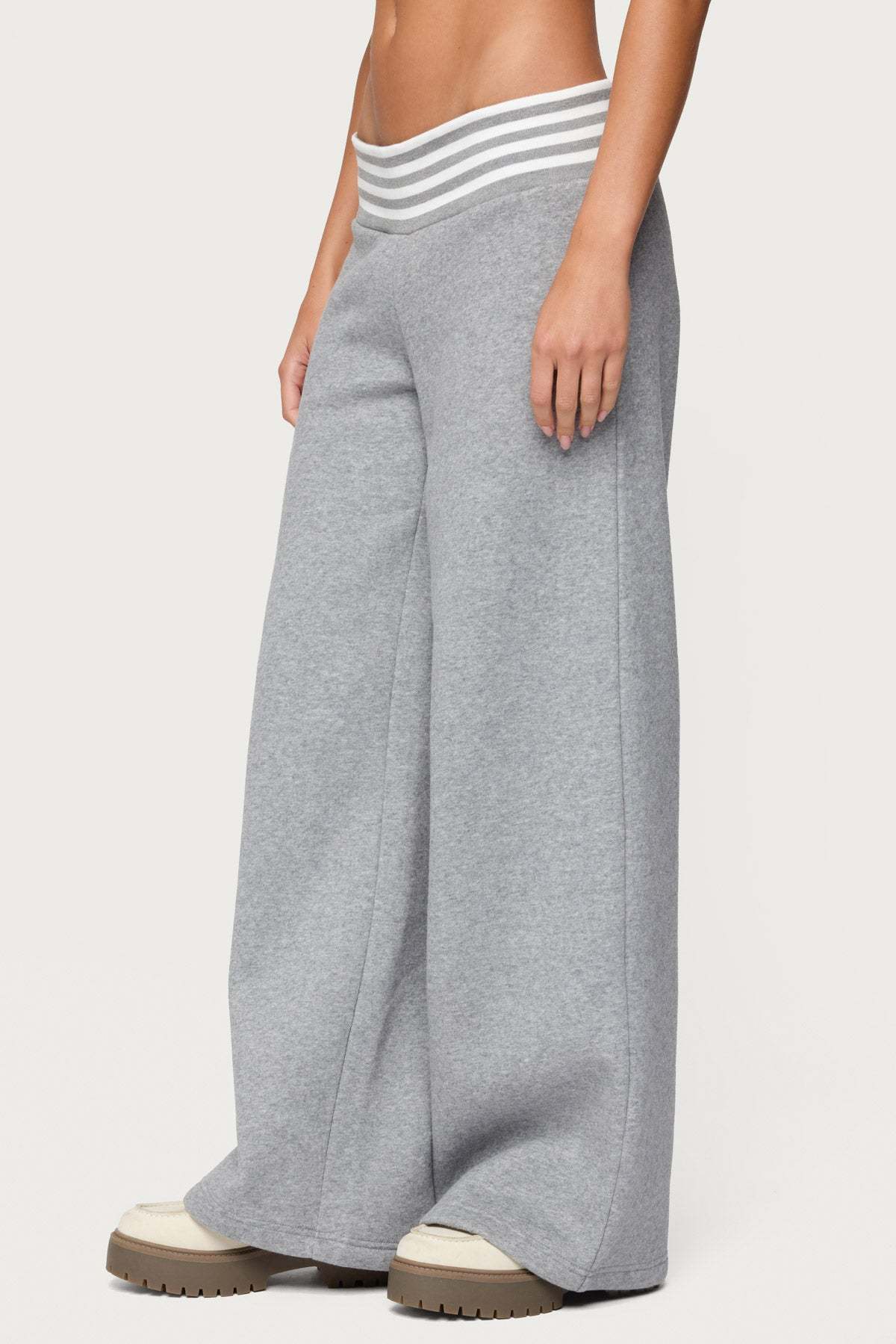 Eloura Stripey Sweatpants - GRAY-MELANGE