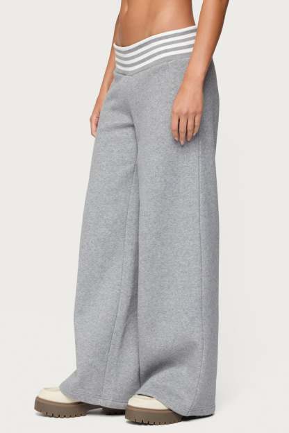 Eloura Stripey Sweatpants - GRAY-MELANGE