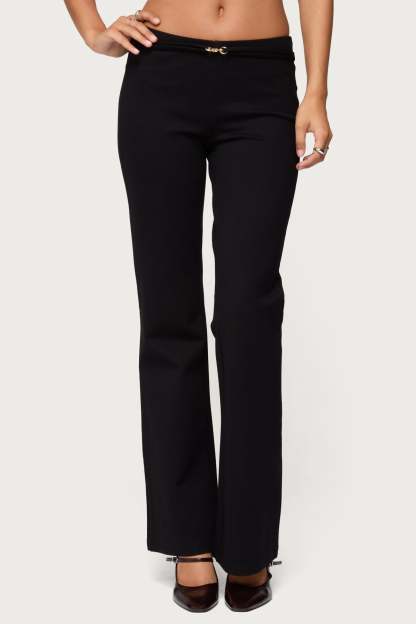 Metiza Flared Pants - BLACK
