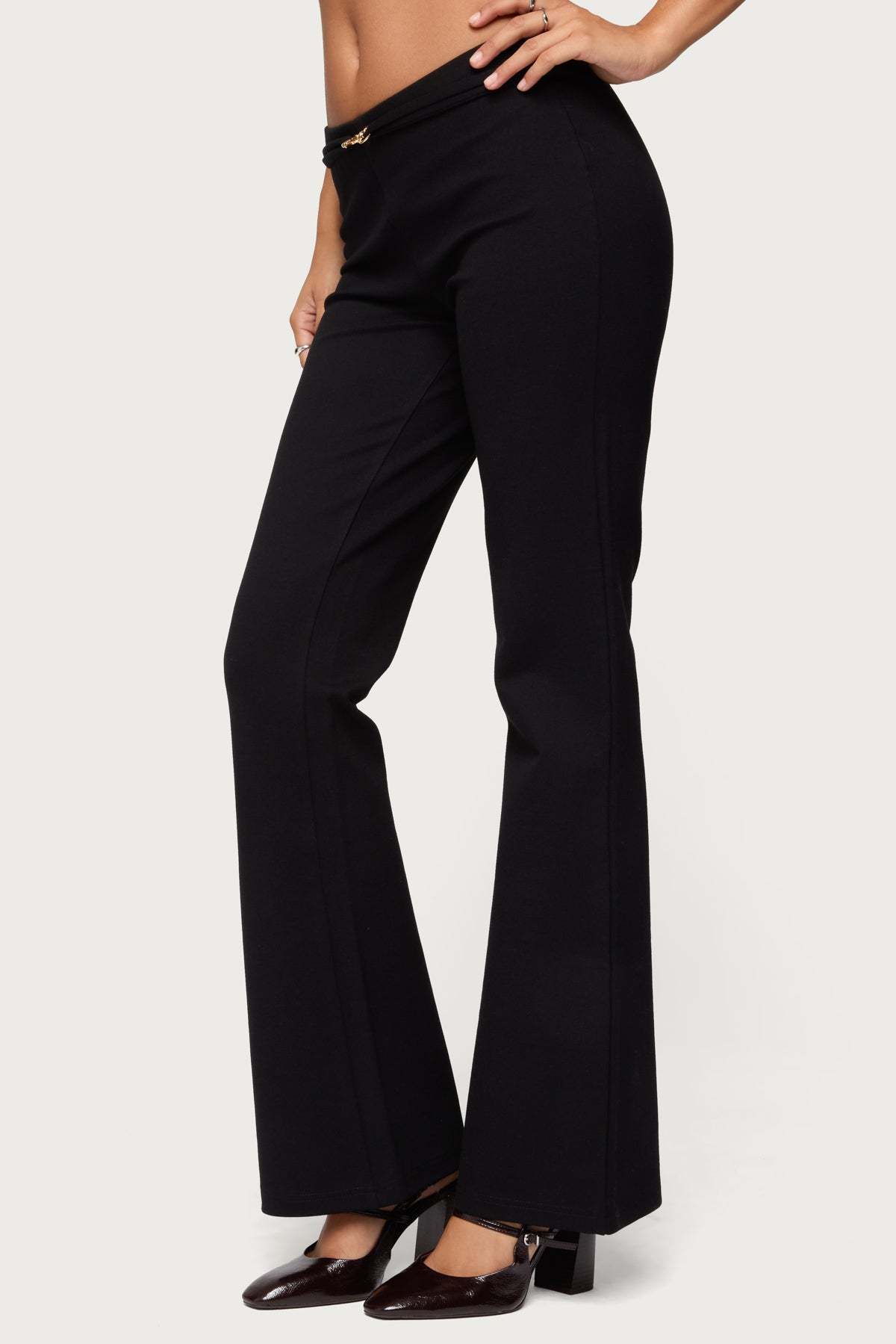 Metiza Flared Pants - BLACK
