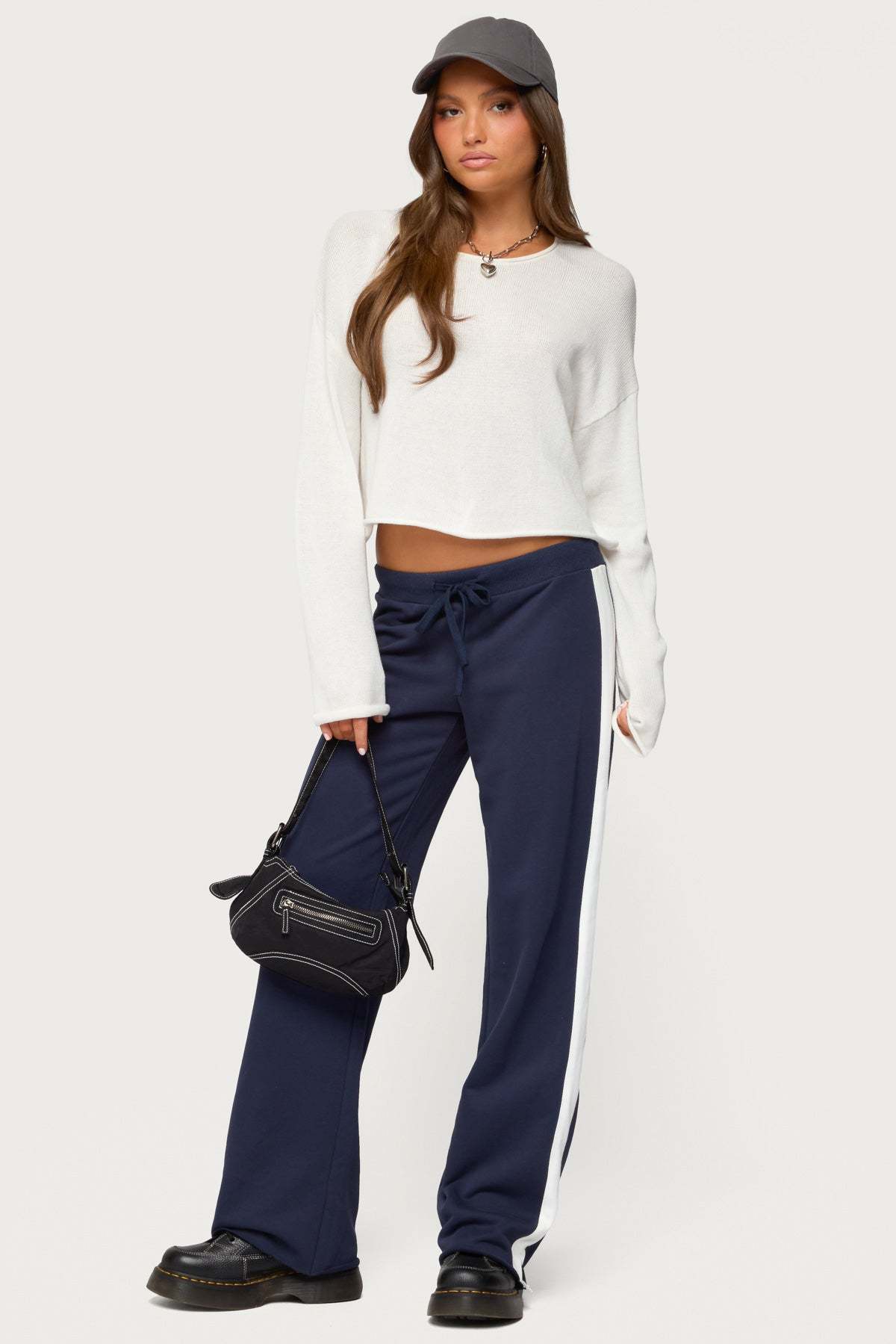 Leta Knit Long Sleeve Top - WHITE