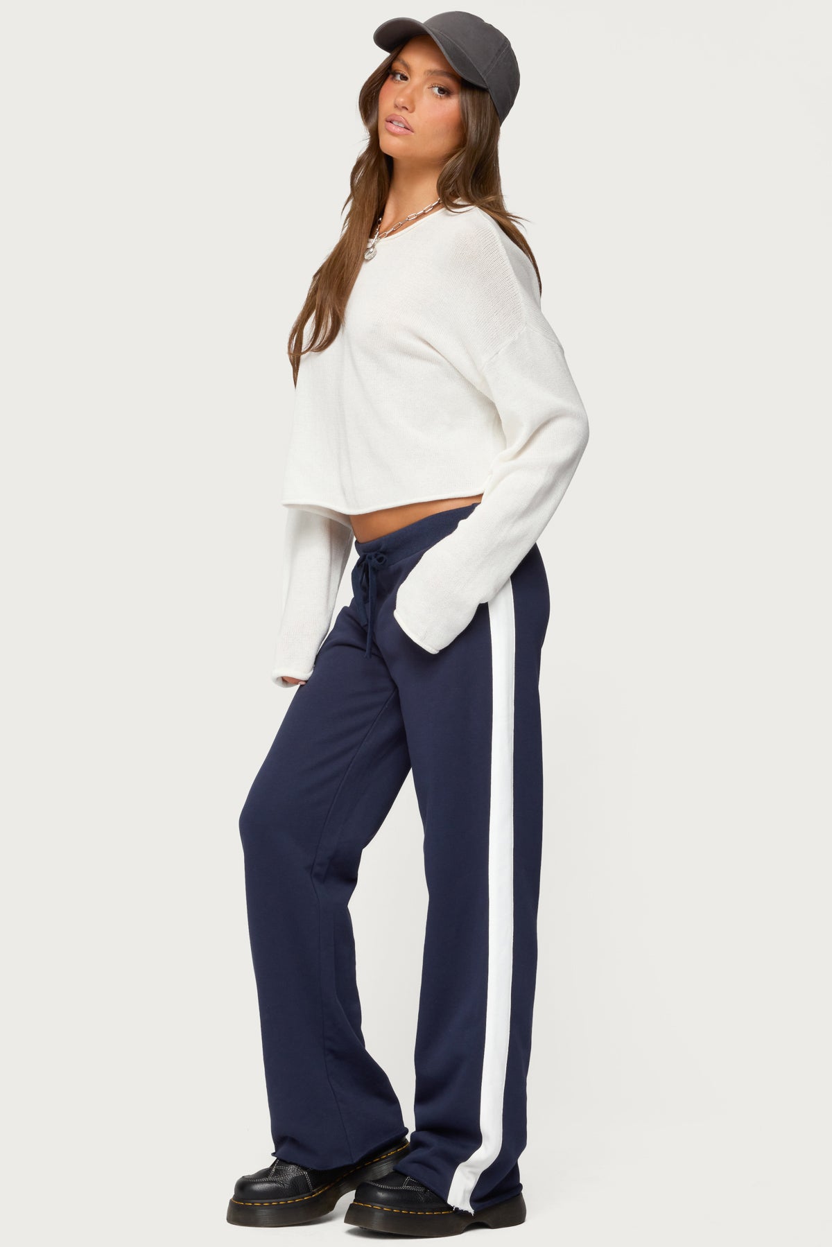 Leta Knit Long Sleeve Top - WHITE