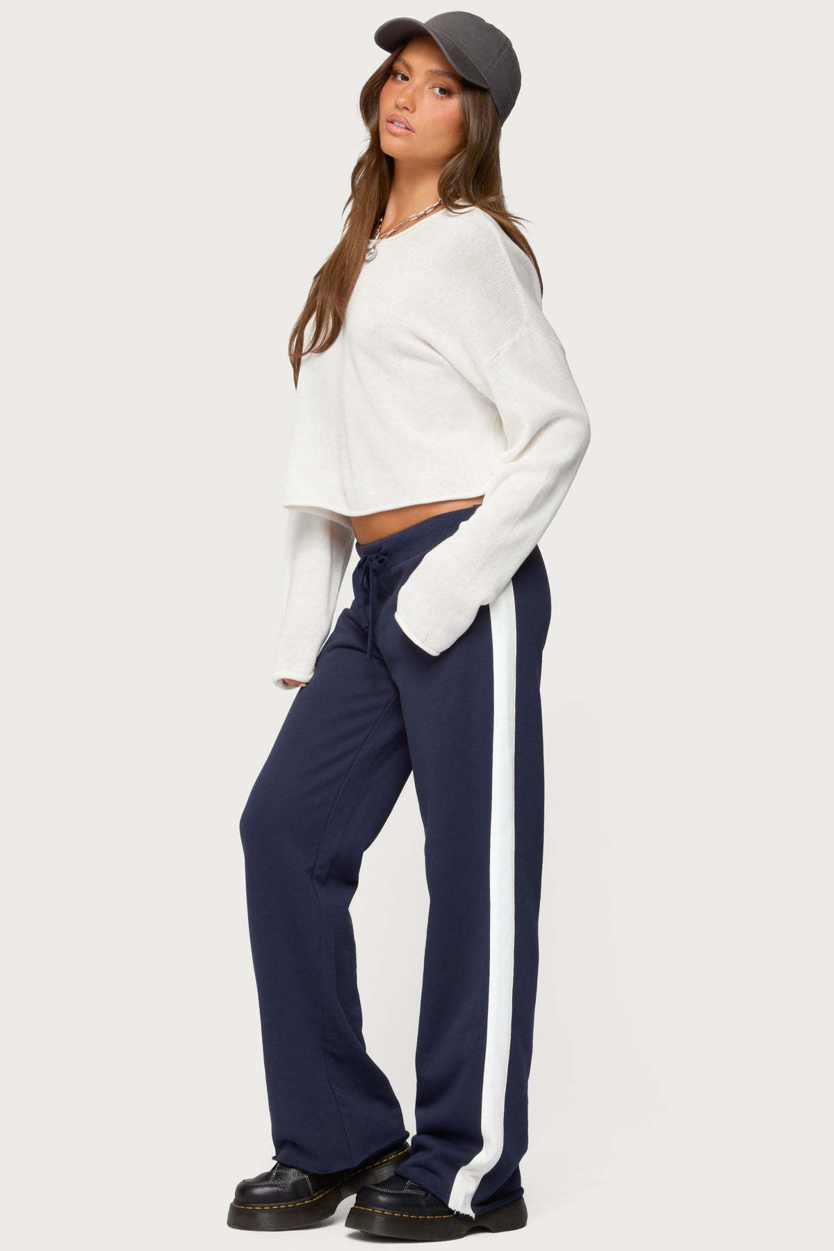Leta Knit Long Sleeve Top - WHITE