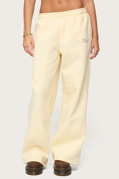 Club Edikted Sweatpants - YELLOW