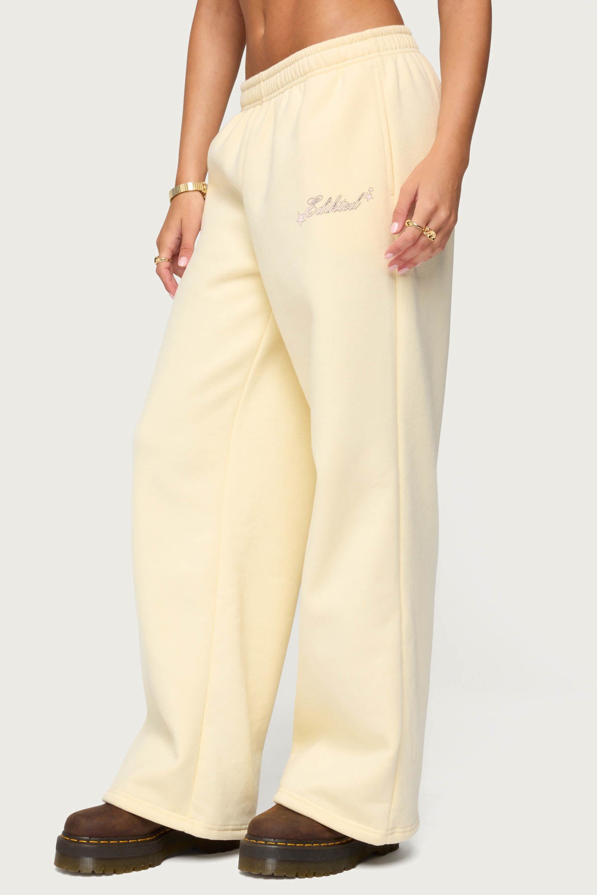 Club Edikted Sweatpants - YELLOW
