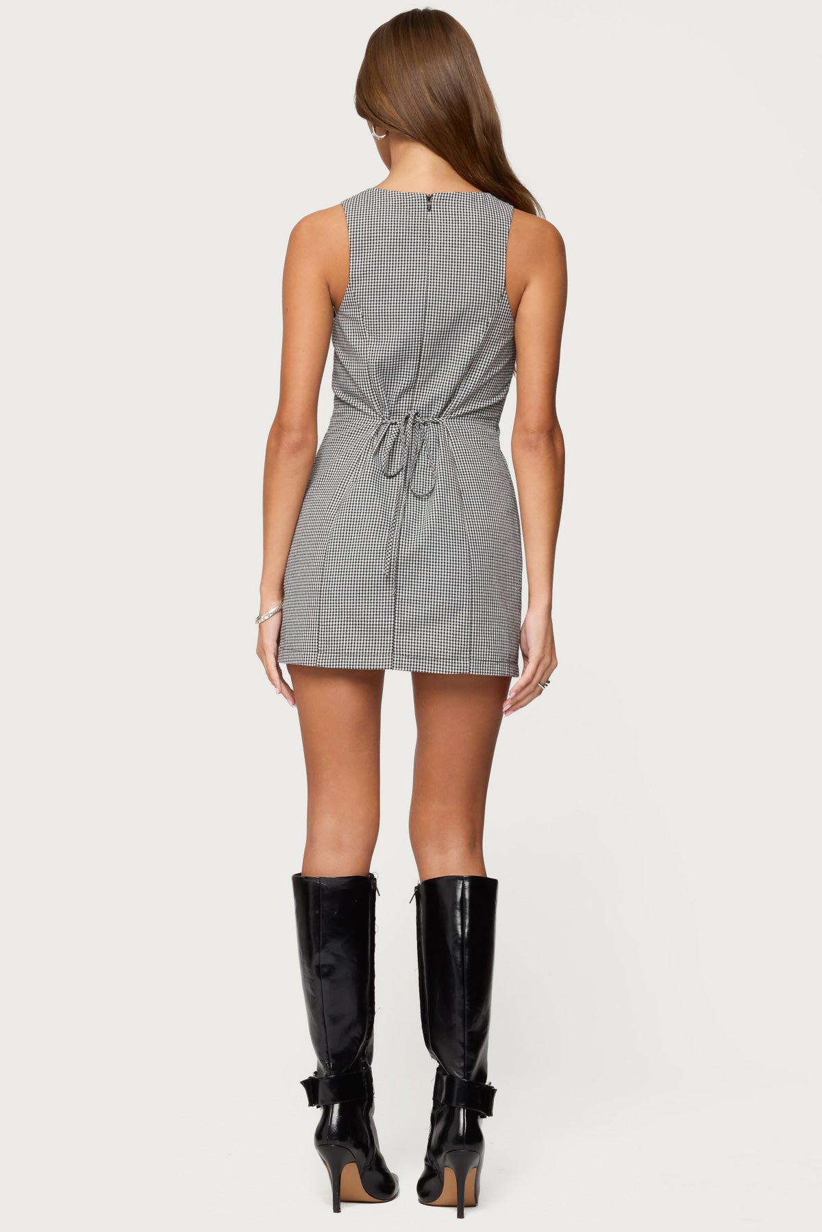 Macee Tailored Romper - BLACK-AND-WHITE