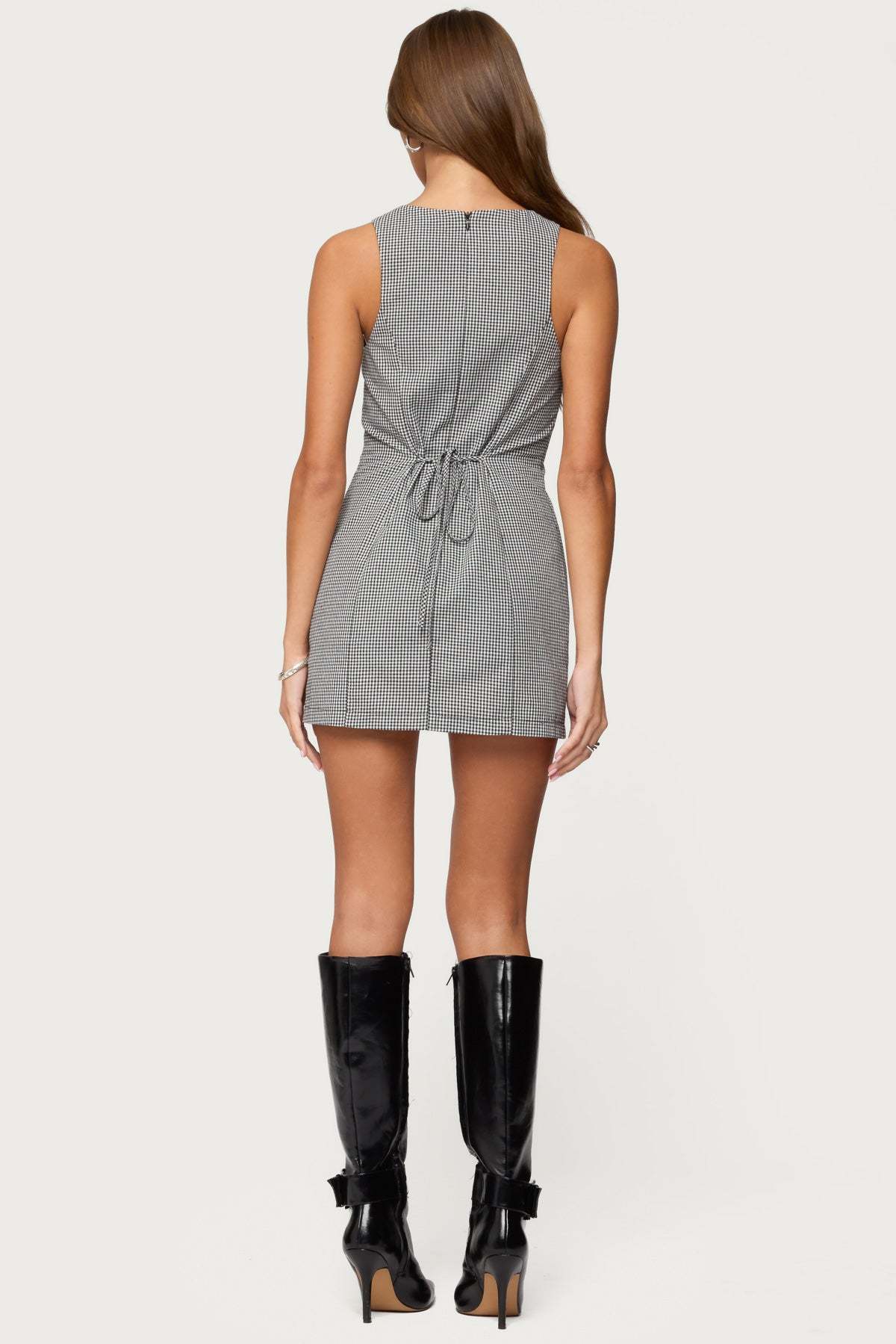 Macee Tailored Romper - BLACK-AND-WHITE