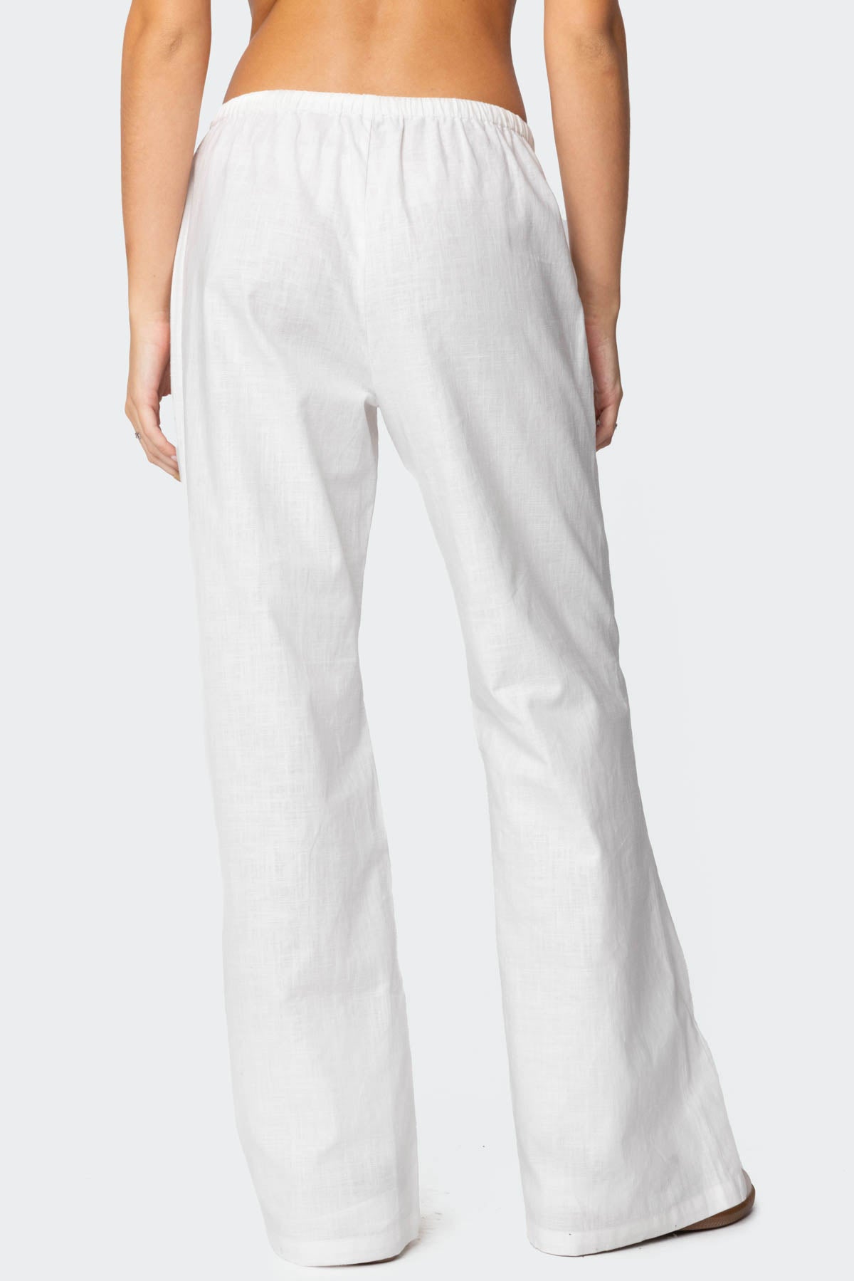 Alexa Linen Blend Pants - WHITE
