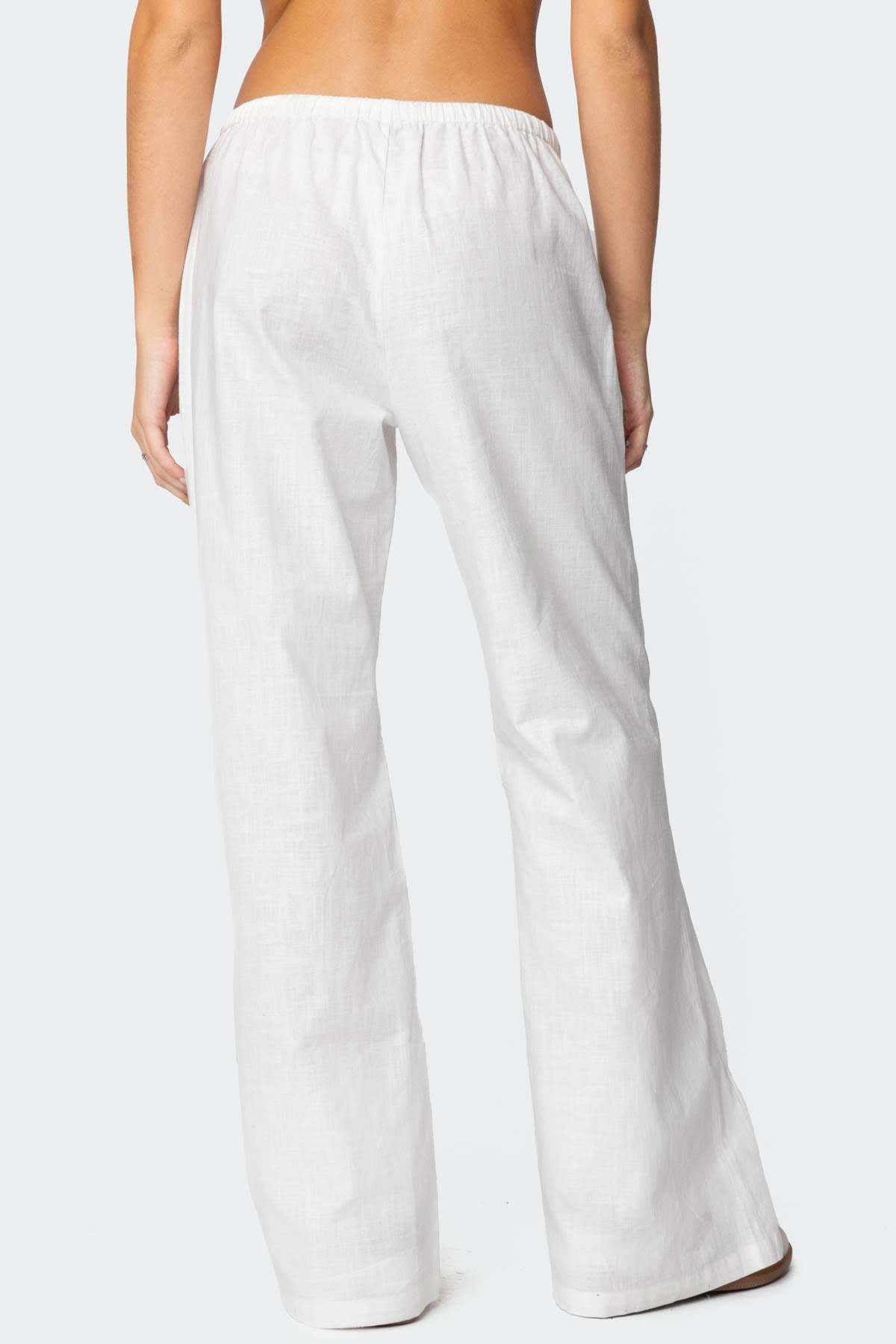 Alexa Linen Blend Pants - WHITE