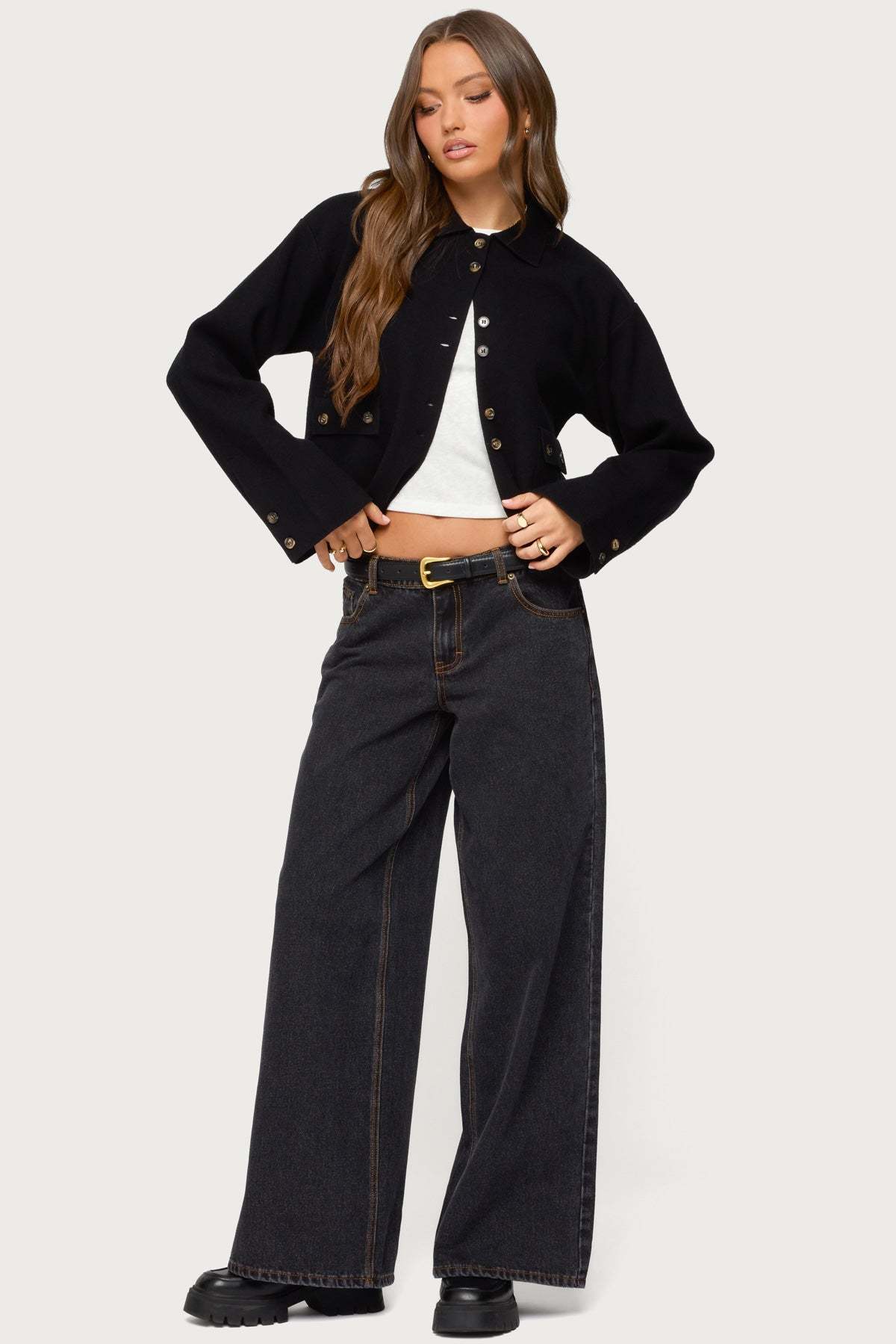Lorne Knit Jacket - BLACK