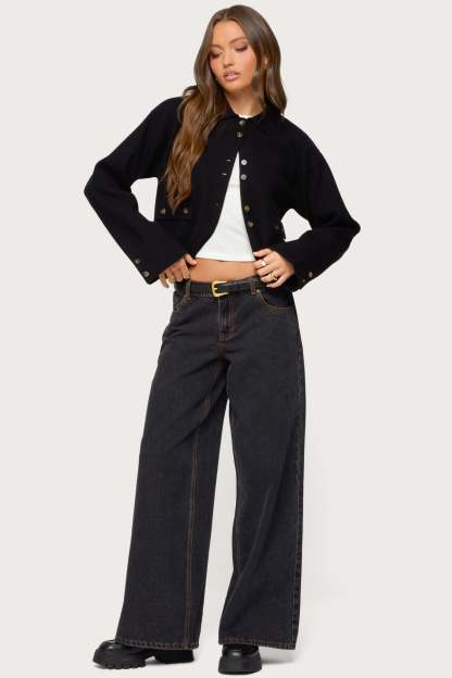 Lorne Knit Jacket - BLACK