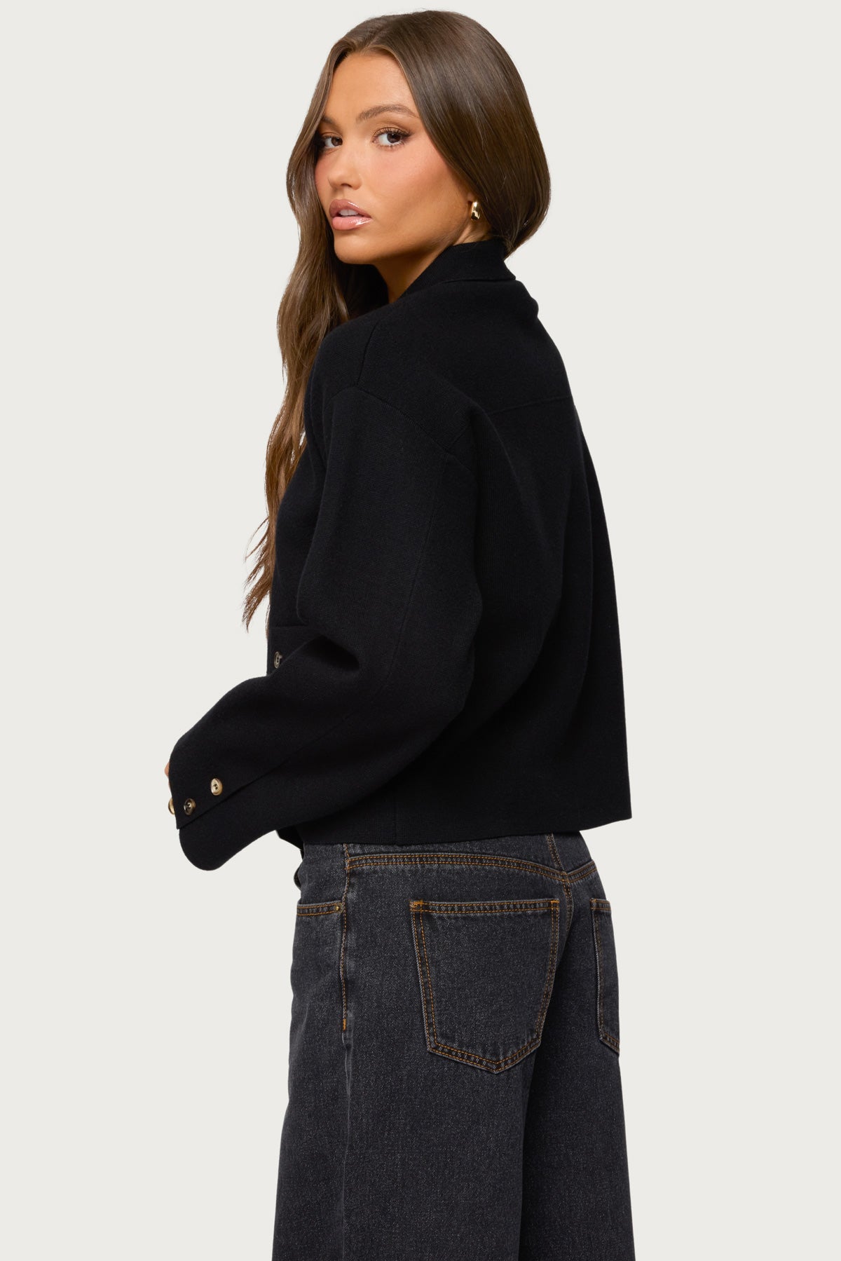 Lorne Knit Jacket - BLACK