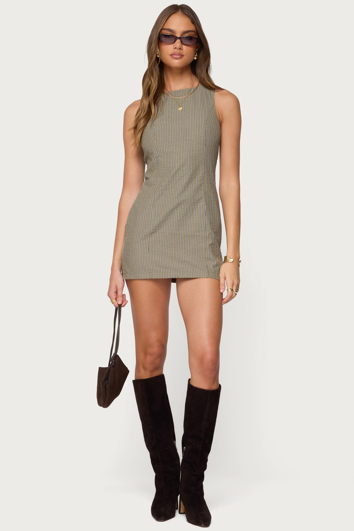 Macee Tailored Romper - OLIVE