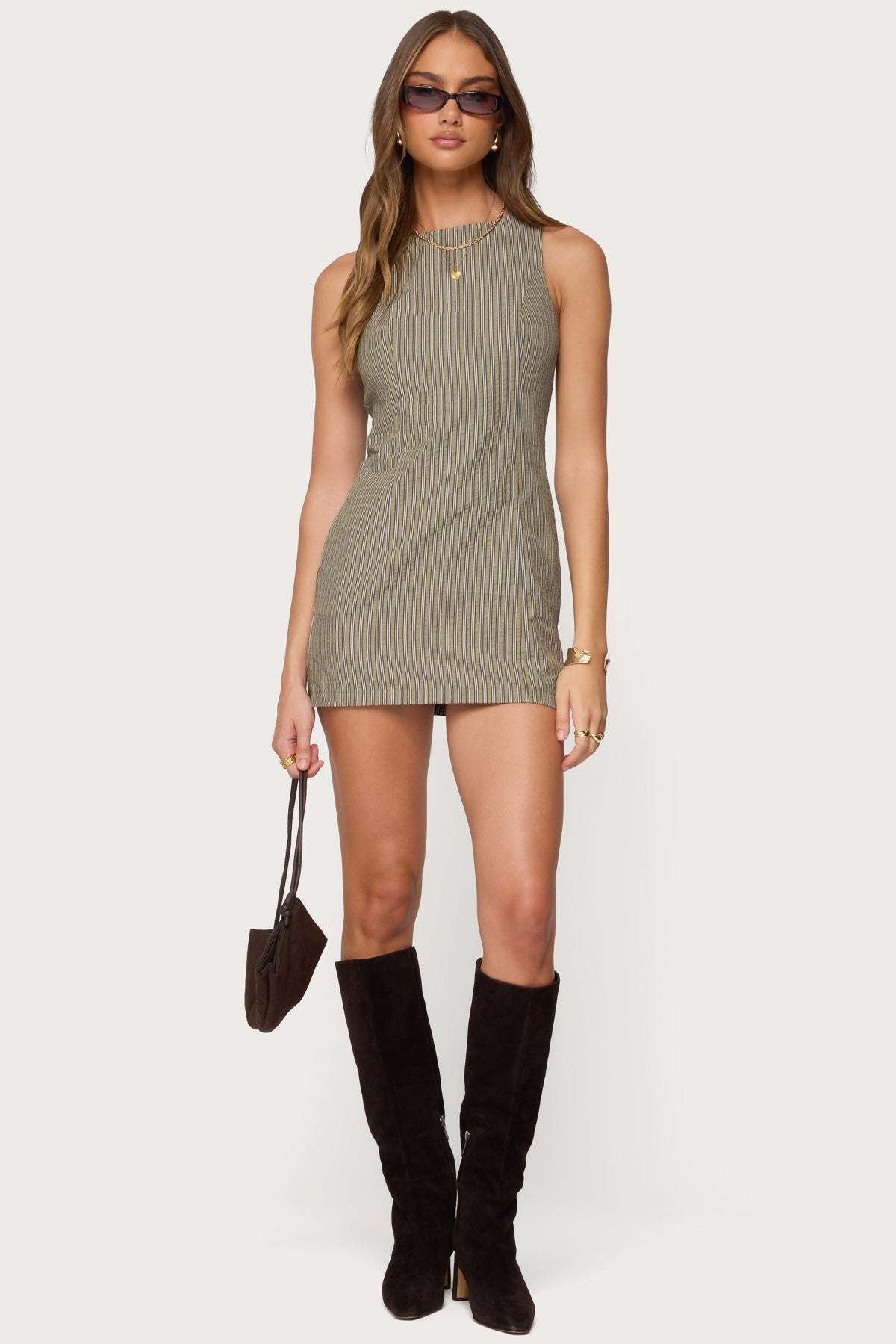 Macee Tailored Romper - OLIVE