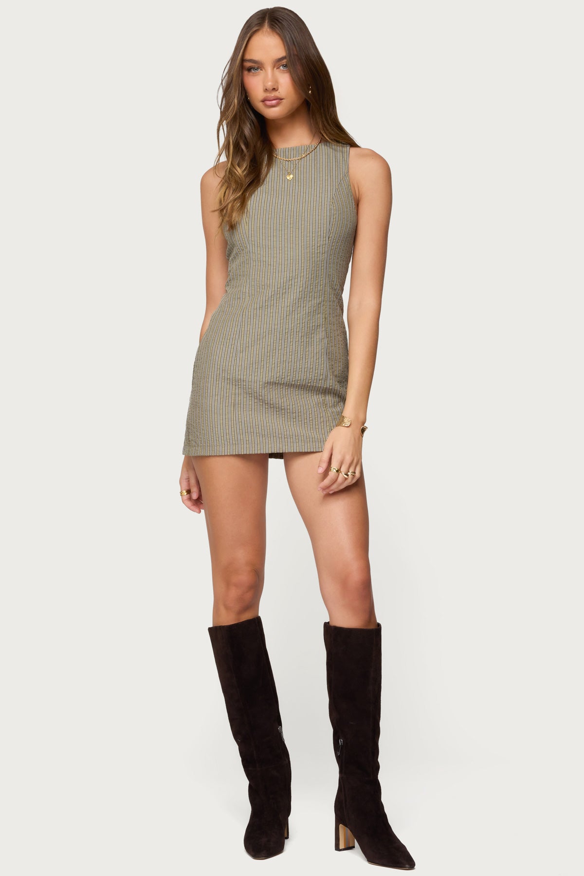 Macee Tailored Romper - OLIVE