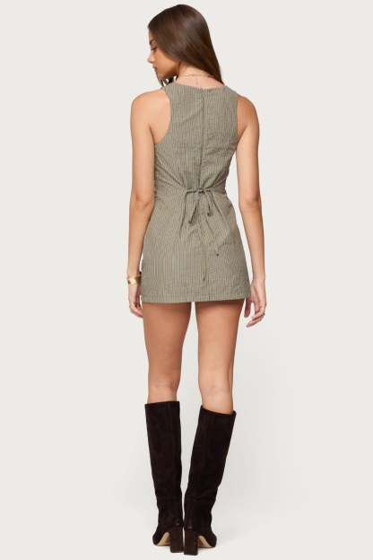 Macee Tailored Romper - OLIVE