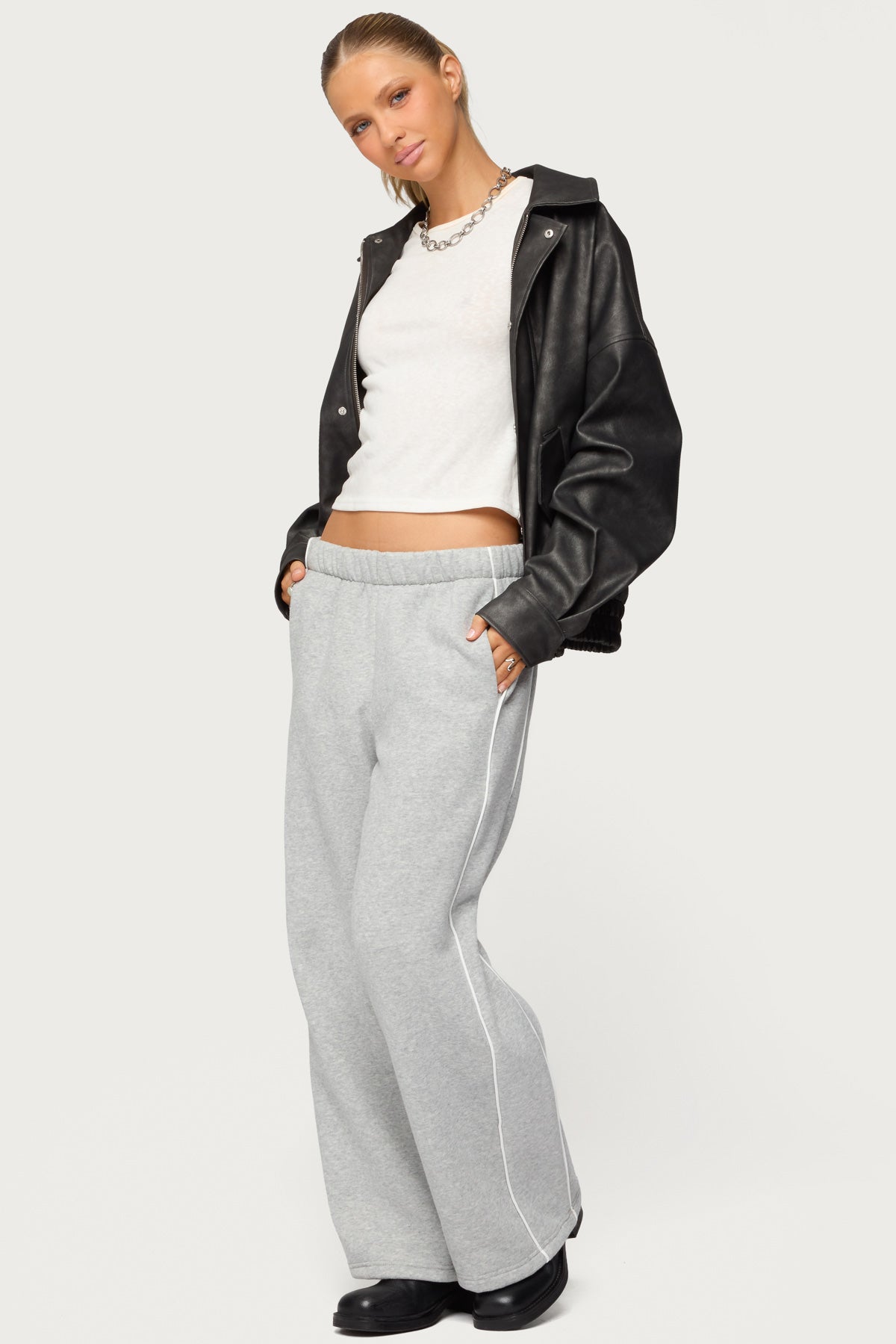 Petite Autumn Sweatpants - GRAY-MELANGE