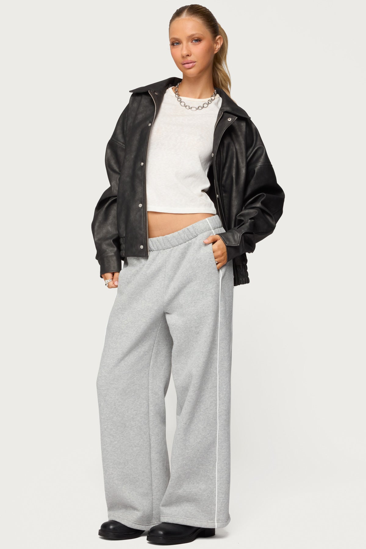 Petite Autumn Sweatpants - GRAY-MELANGE