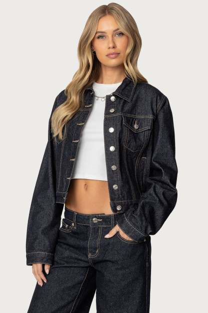 Barb Denim Jacket - INDIGO BLUE RAW WASHED