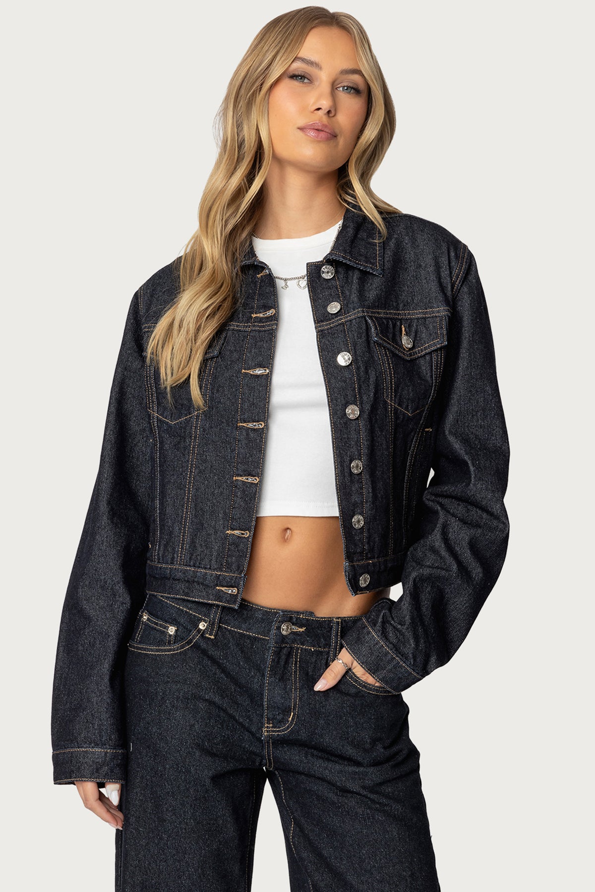 Barb Denim Jacket - INDIGO BLUE RAW WASHED