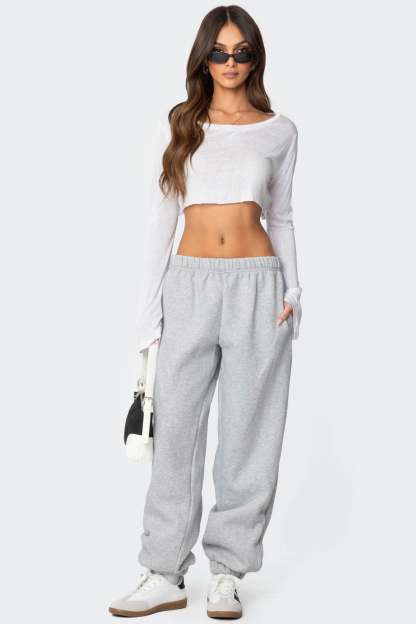 Clark Oversized Sweatpants - GRAY MELANGE