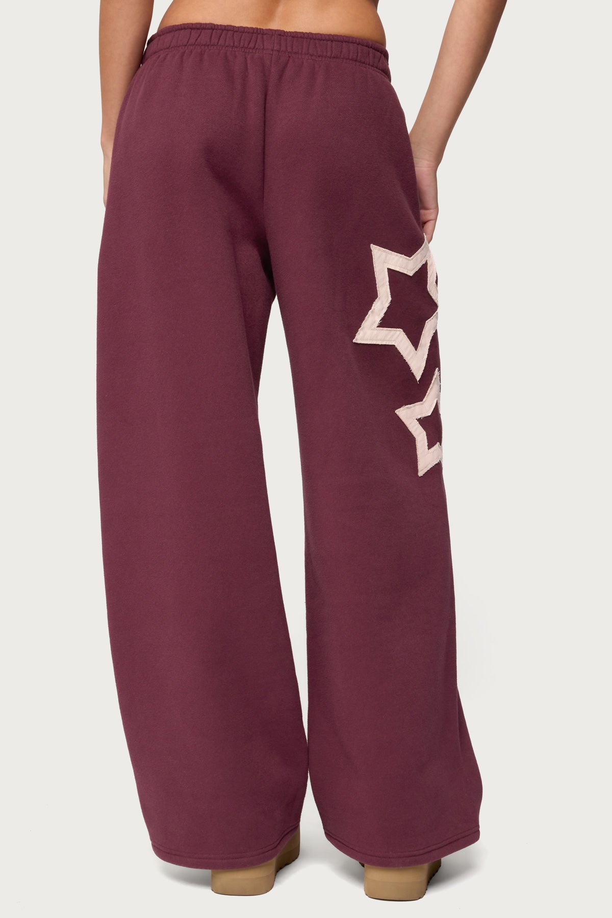 Starly Straight Leg Sweatpants - BURGUNDY