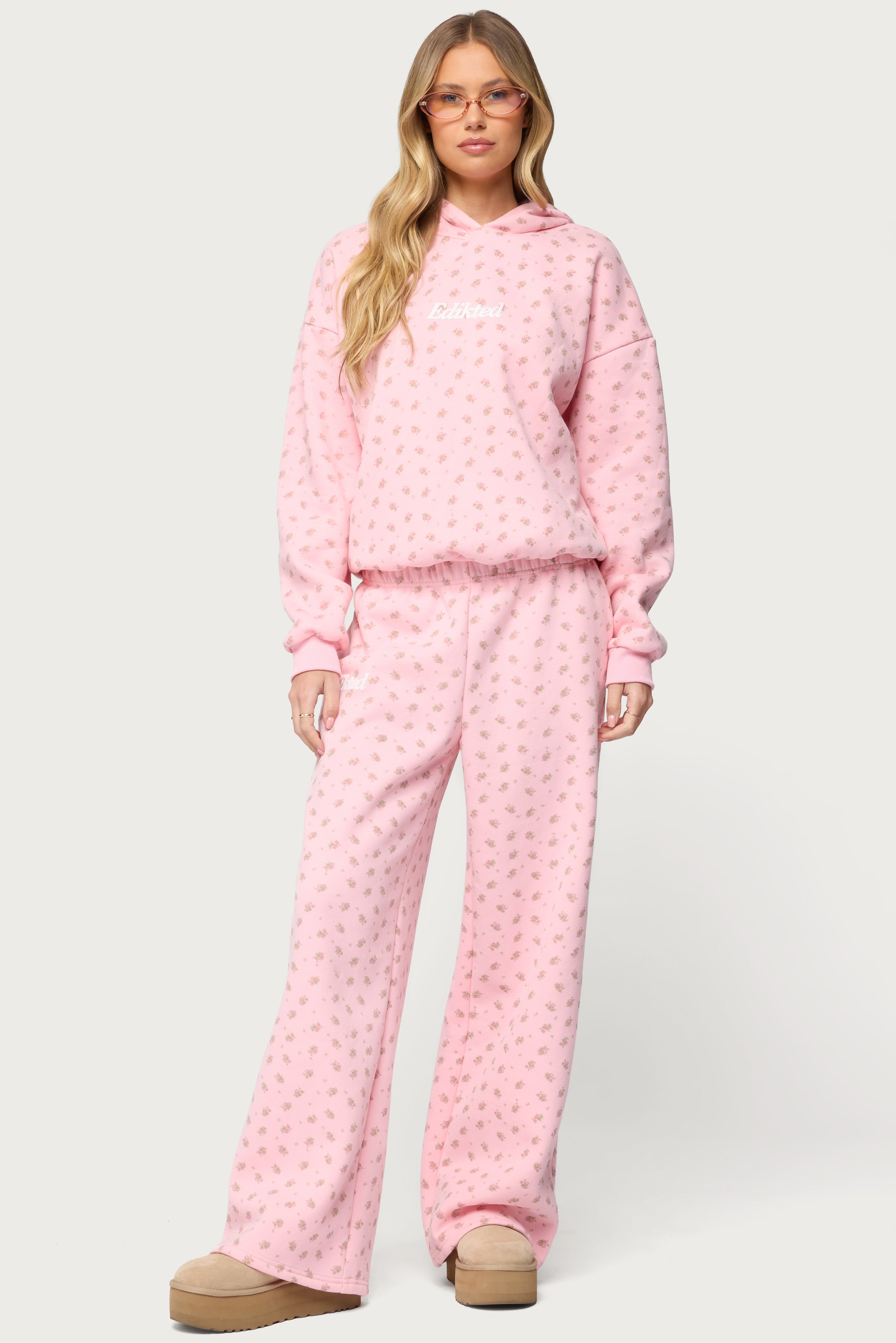 Flower Power Sweatpants - LIGHT-PINK