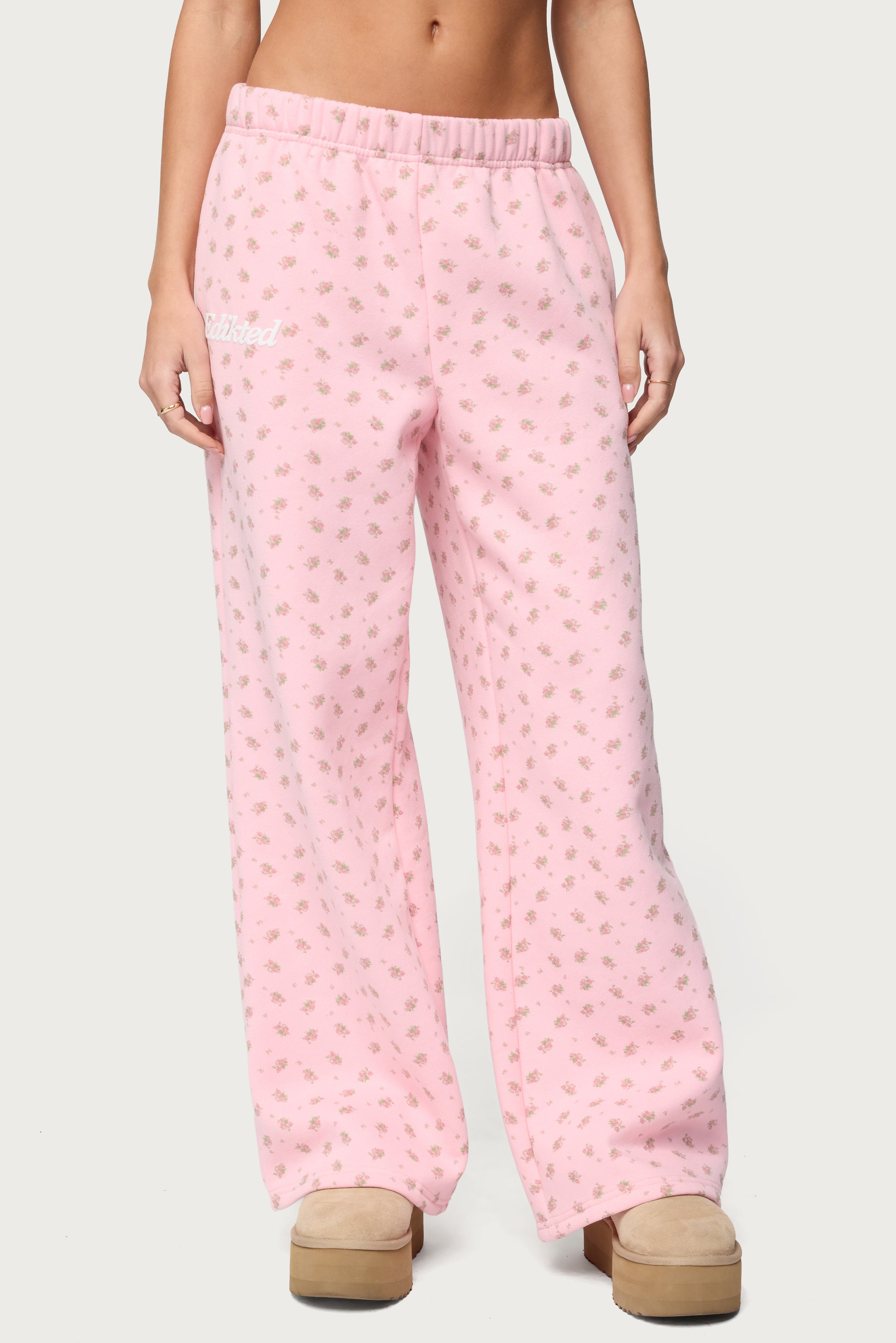 Flower Power Sweatpants - LIGHT-PINK