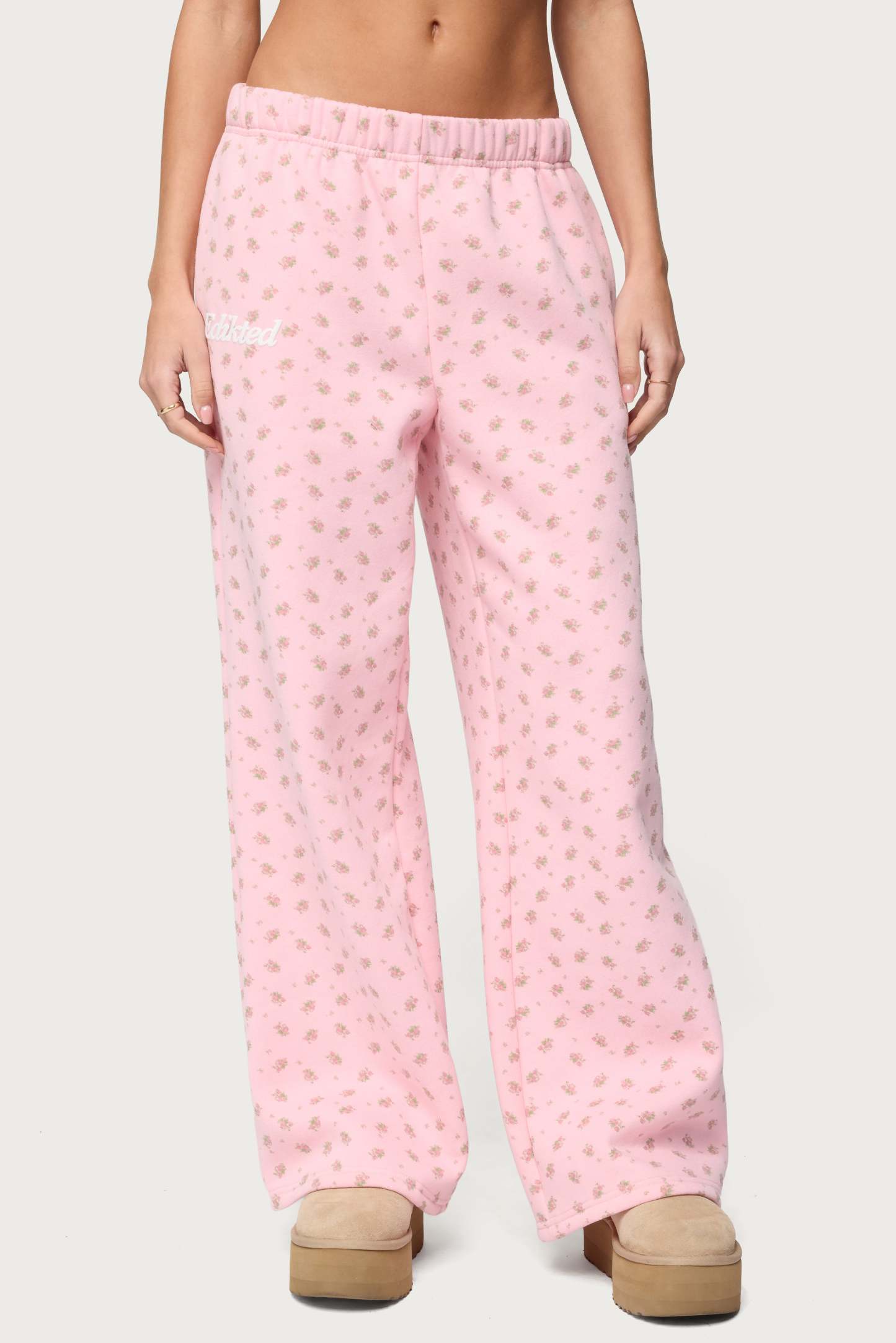 Flower Power Sweatpants - LIGHT-PINK